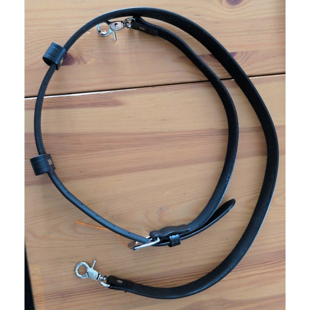 Revolution Fire Gear 84001 Leather Firefighter Radio Strap Black EMS Adjustable